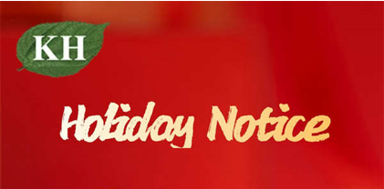 2022 Kingherbs Limited Holiday Notice